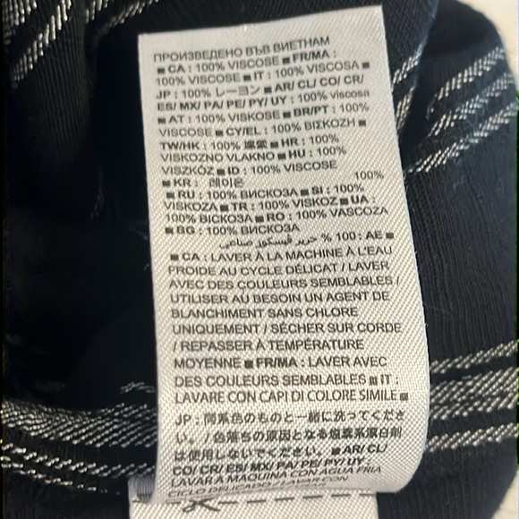 Gap Black Striped Jumpsuit Sleeveless Small Tall Drawstring Waist Viscose - Picture 15 of 15